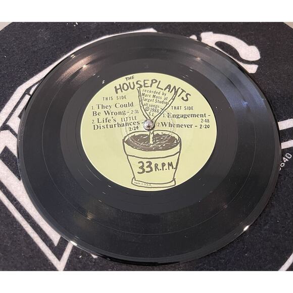 Very Rare HTF The Houseplants Self Titled 7” Vinyl Record 1988 Rock Demo Indie - Picture 3 of 3